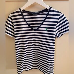 Ralph Lauren Sport V-neck Tee Cotton Striped size M